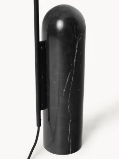Lampada da terra con base in marmo Arum, orientabile