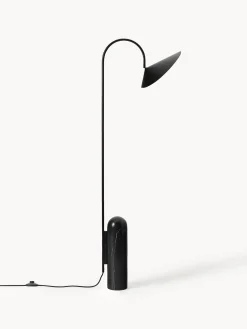 Lampada da terra con base in marmo Arum, orientabile