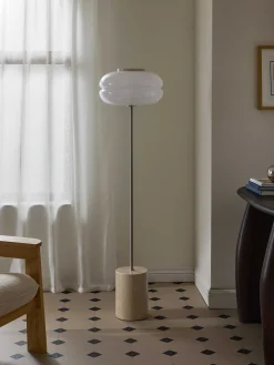 Lampada da terra con base in marmo Bun