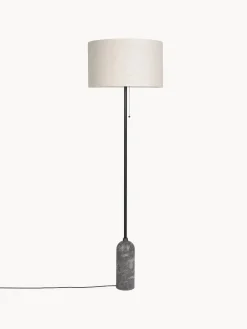 Lampada da terra con luce regolabile e base in marmo Gravity