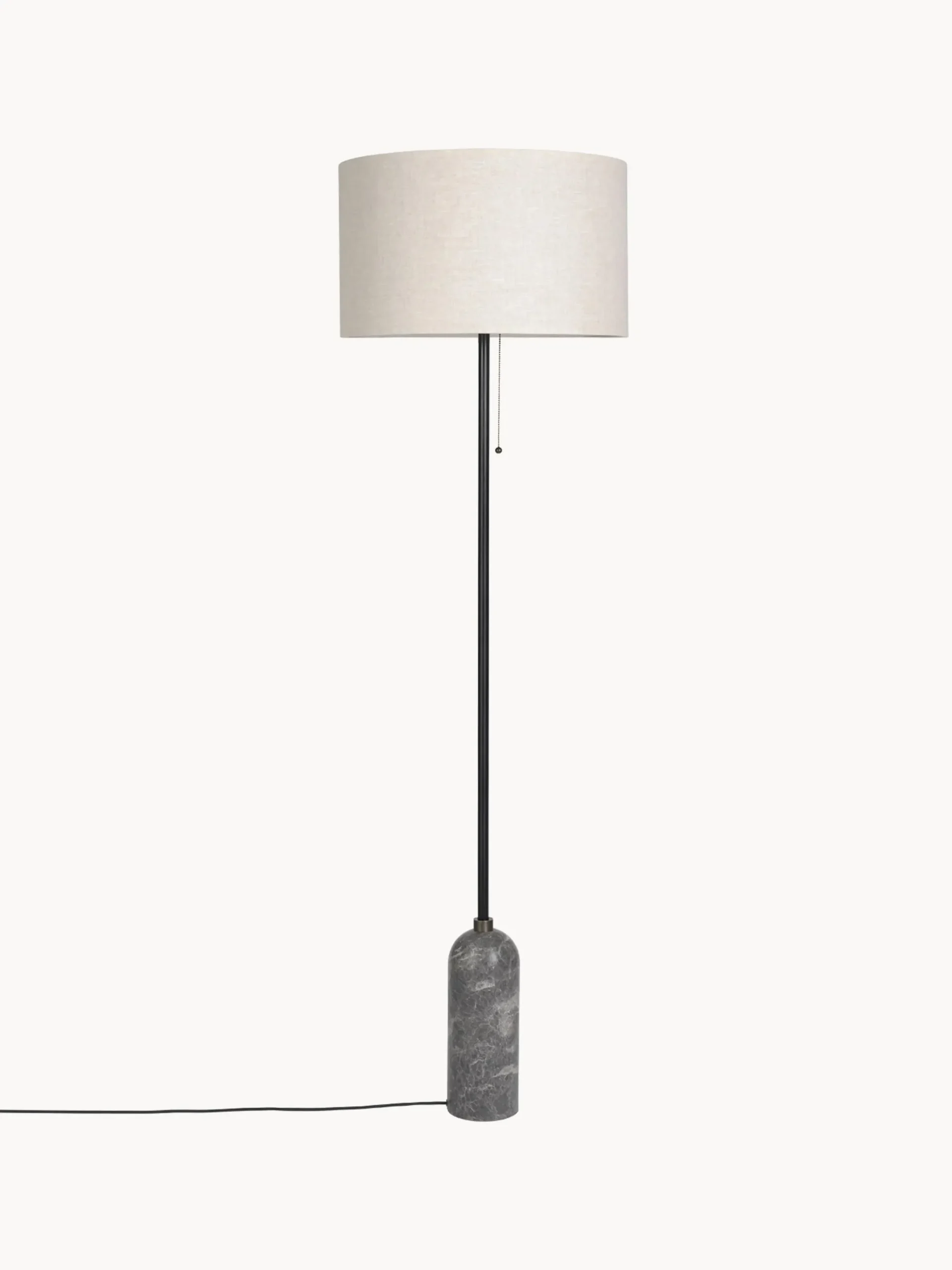 Lampada da terra con luce regolabile e base in marmo Gravity