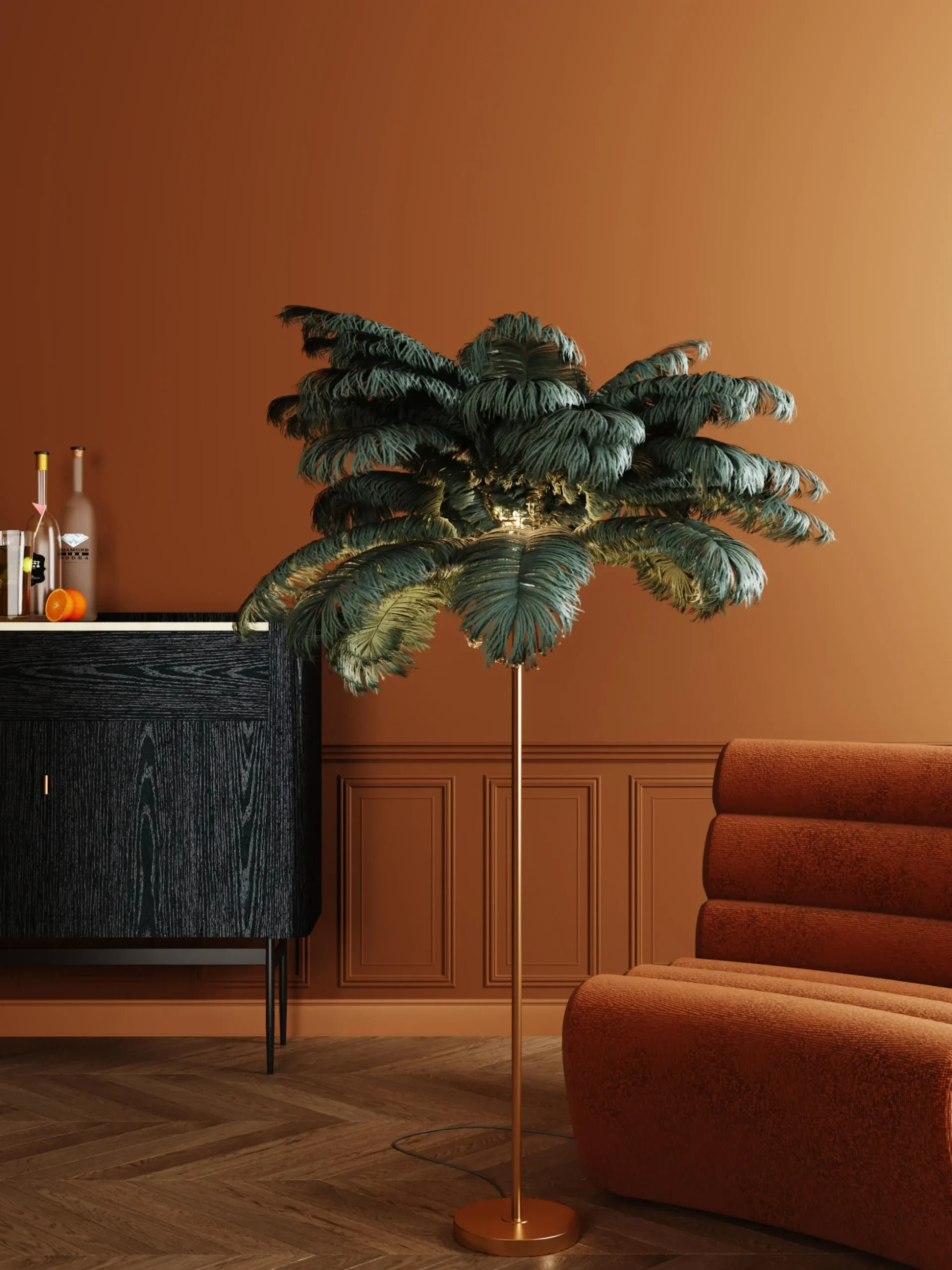 Lampada da terra Feather Palm