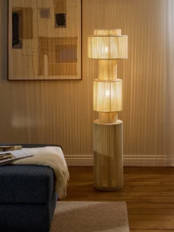 Lampada da terra in lino Lace