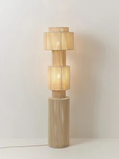 Lampada da terra in lino Lace