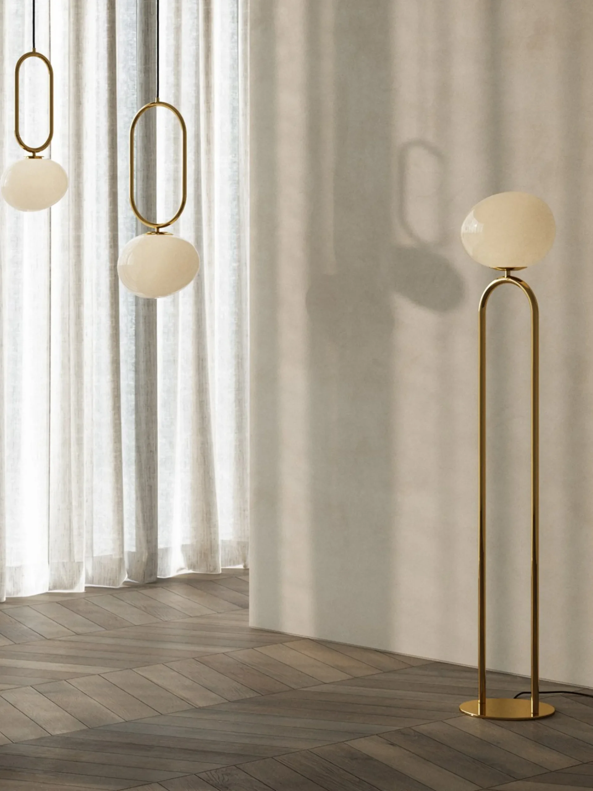 Lampada da terra in vetro soffiato Shapes
