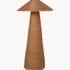 Lampada da terra piccola in rattan Dou, fatta a mano