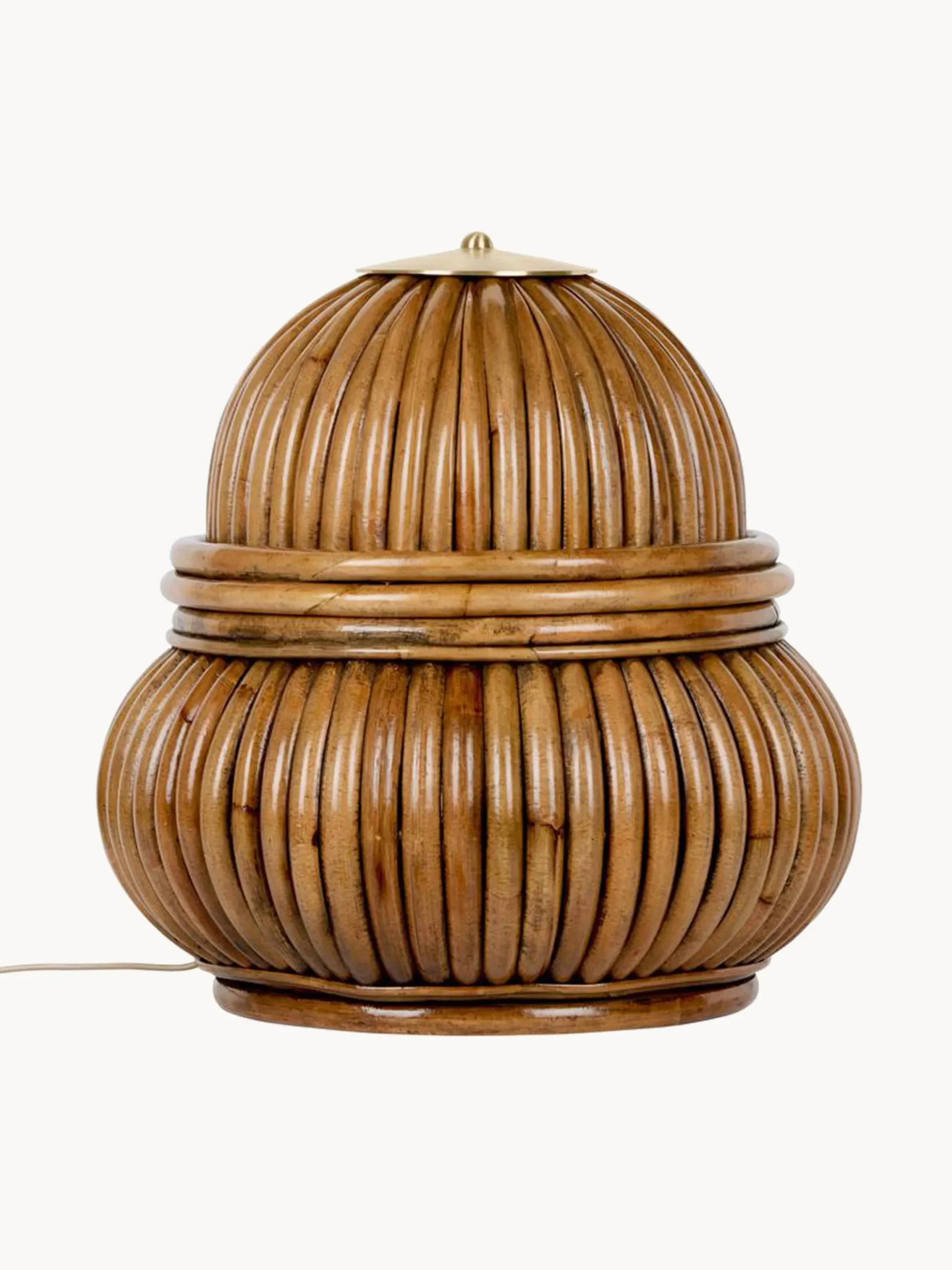 Lampada da terra piccola in rattan Bohemian