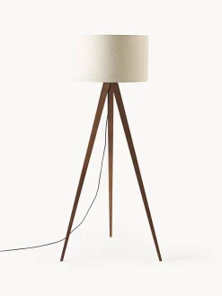 Lampada treppiede da terra scandi in legno massiccio Jake