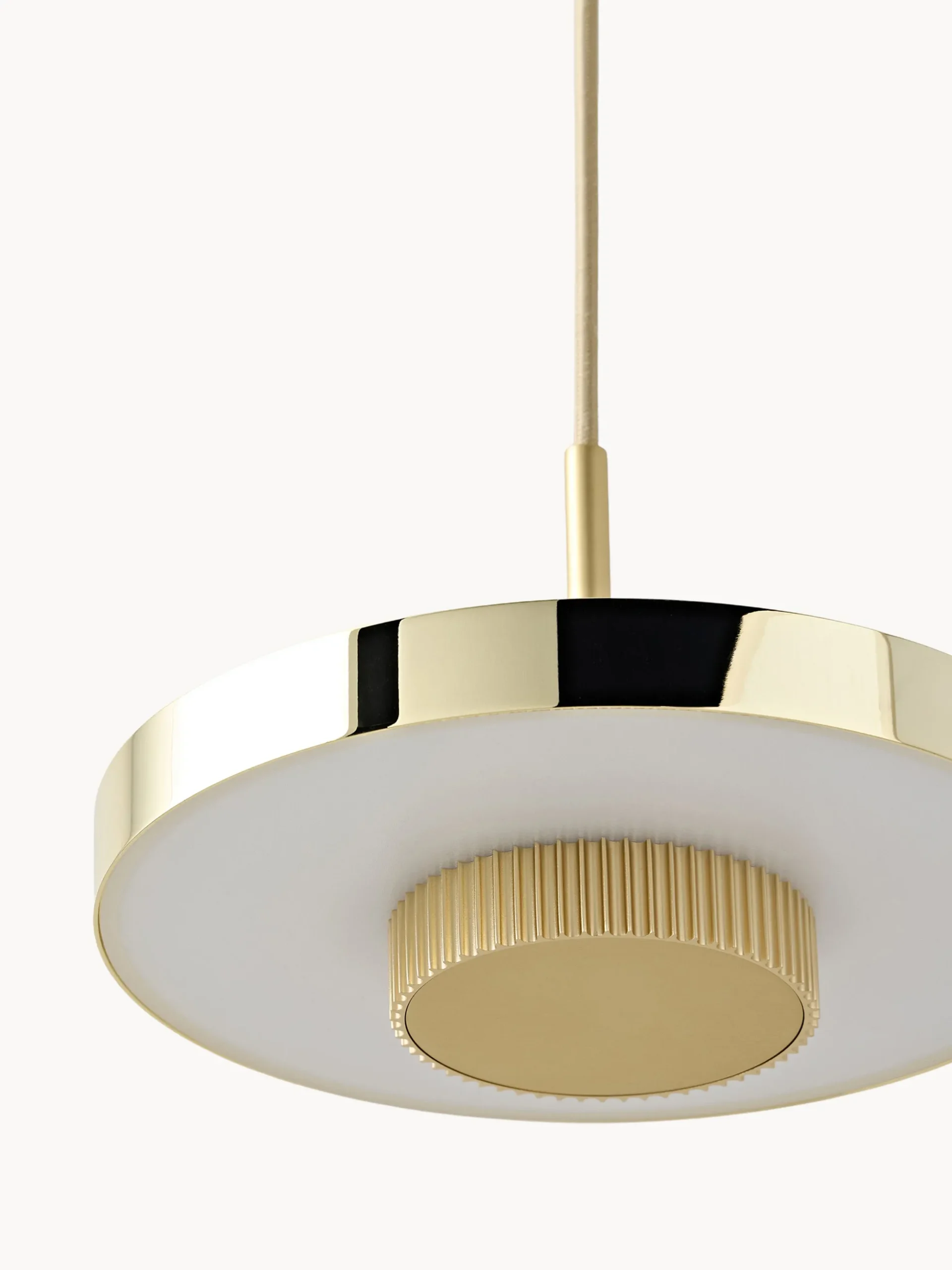Lampada a sospensione a LED con base millerighe Elna