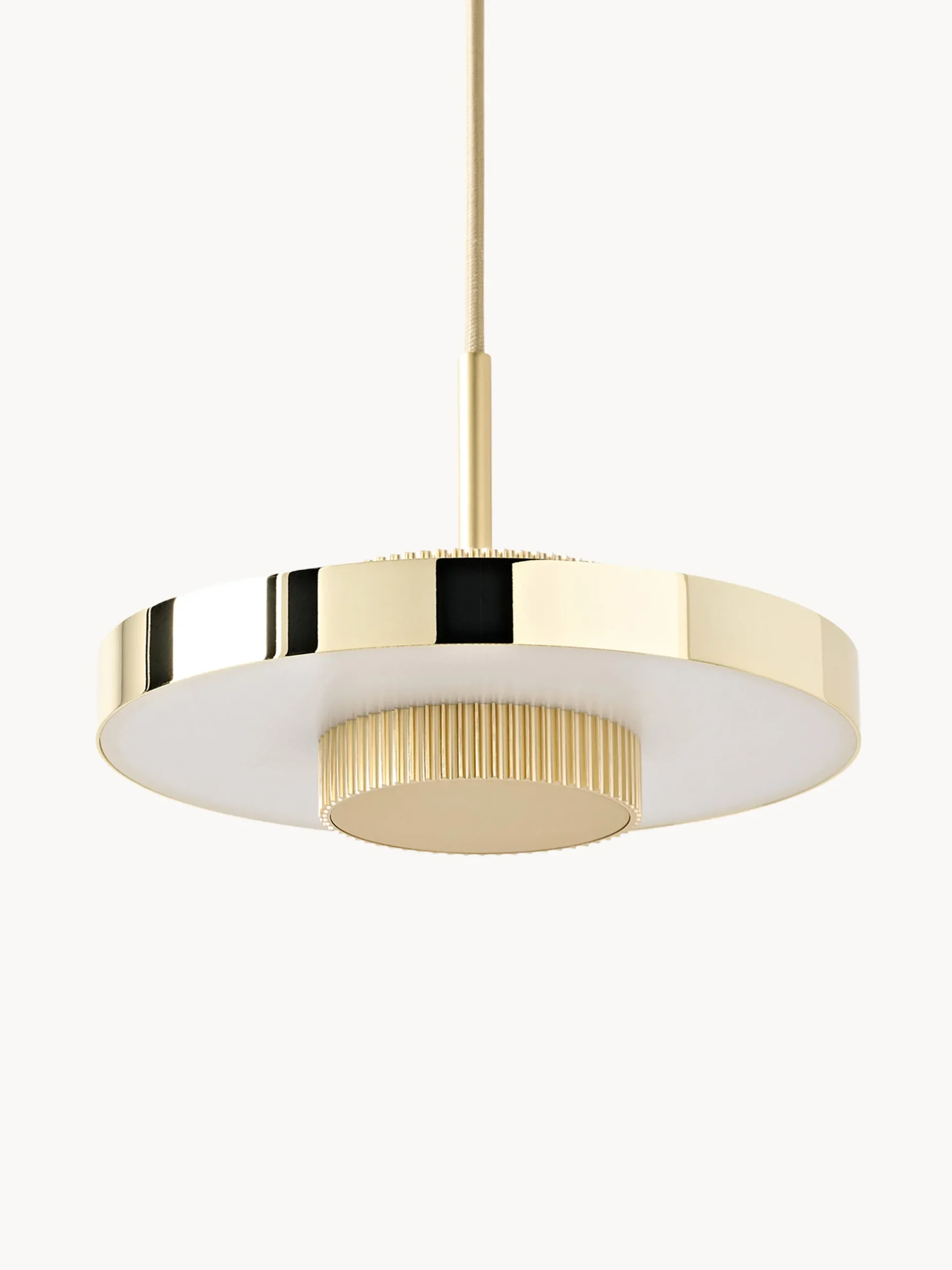 Lampada a sospensione a LED con base millerighe Elna