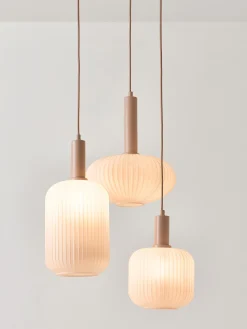 Lampada a sospensione cluster in vetro opale Candela