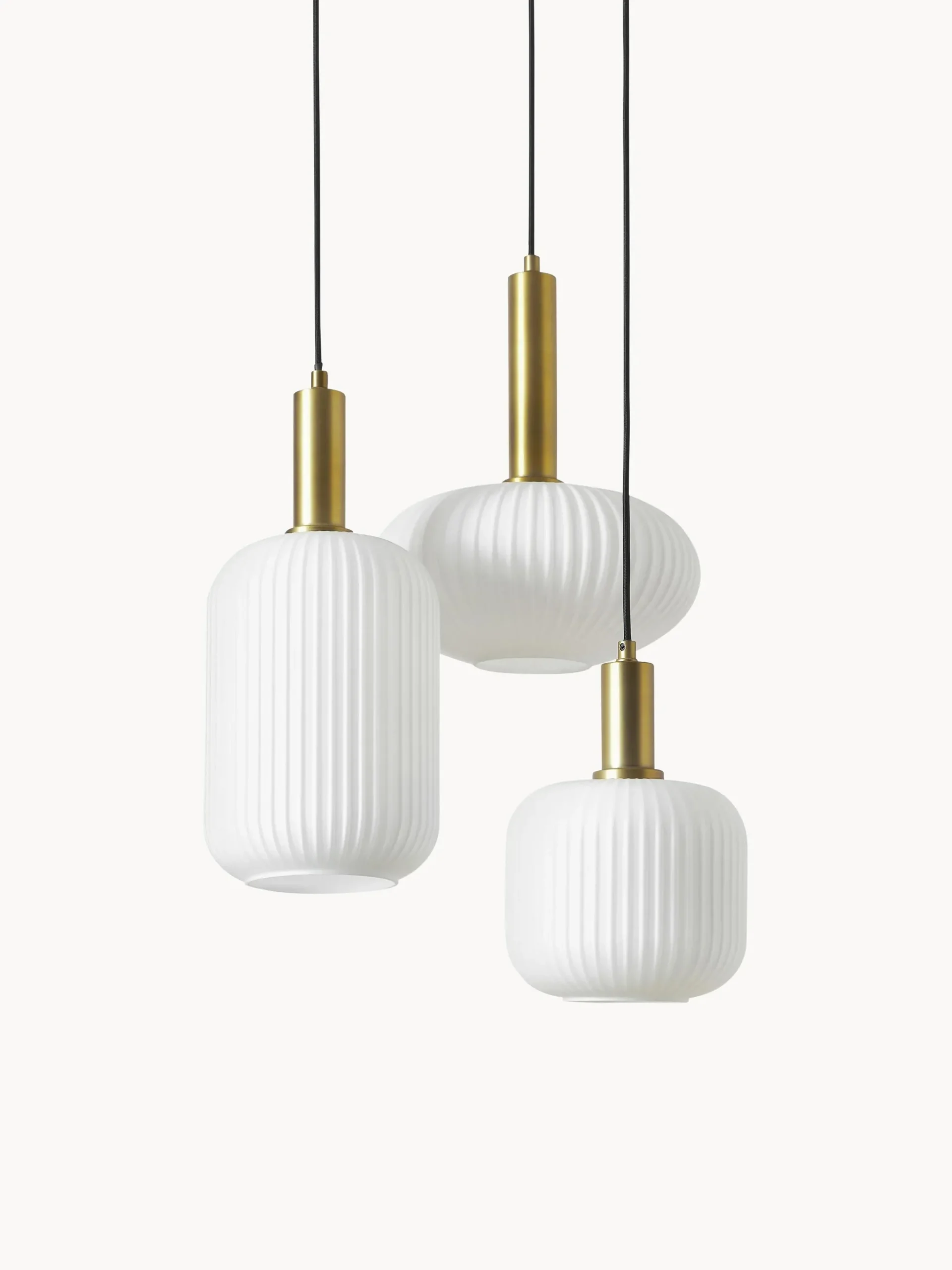 Lampada a sospensione cluster in vetro opalino Candela