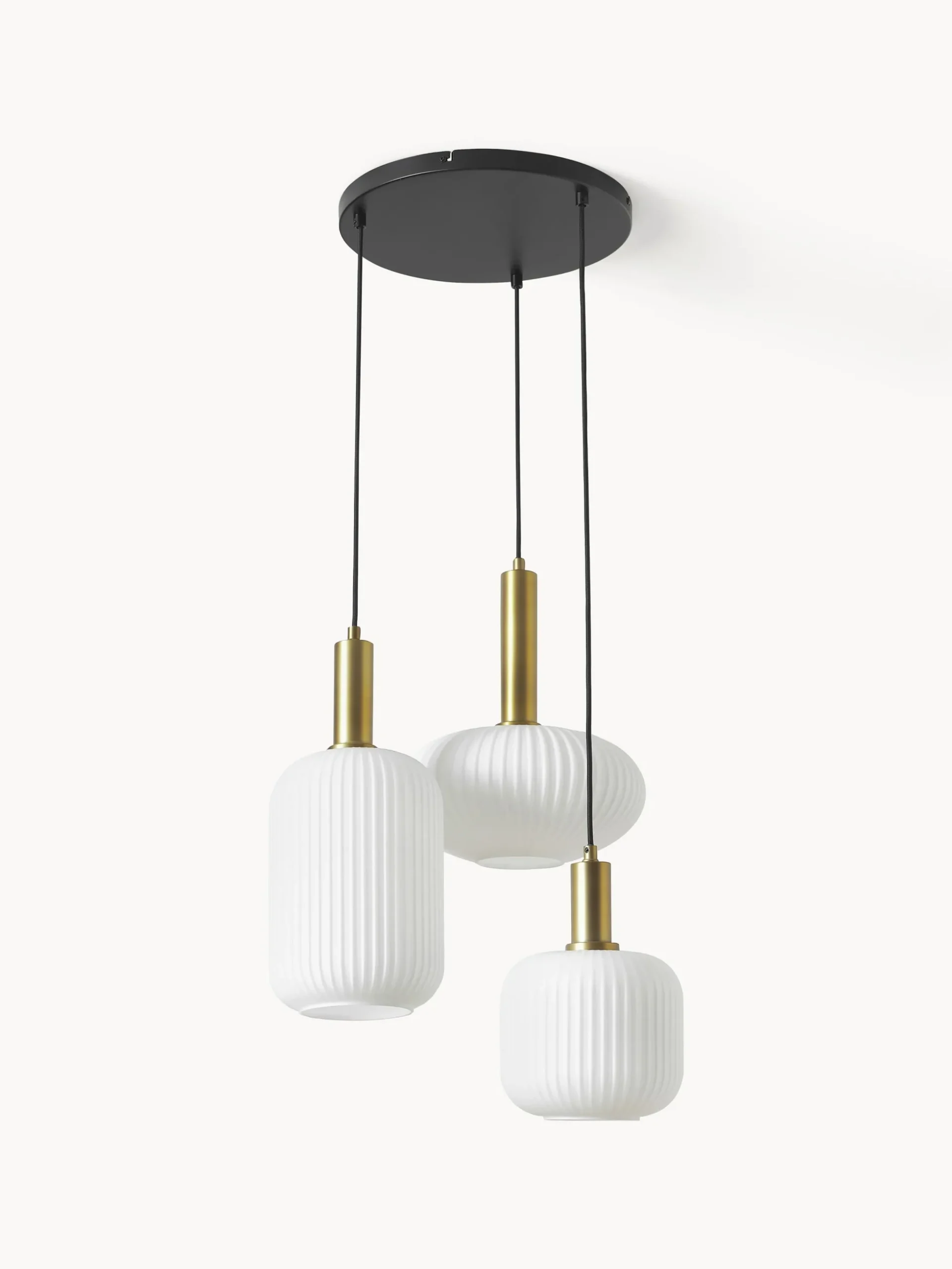 Lampada a sospensione cluster in vetro opalino Candela
