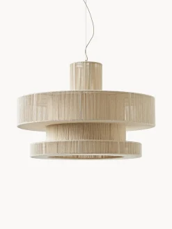Lampada a sospensione grande in lino Lace