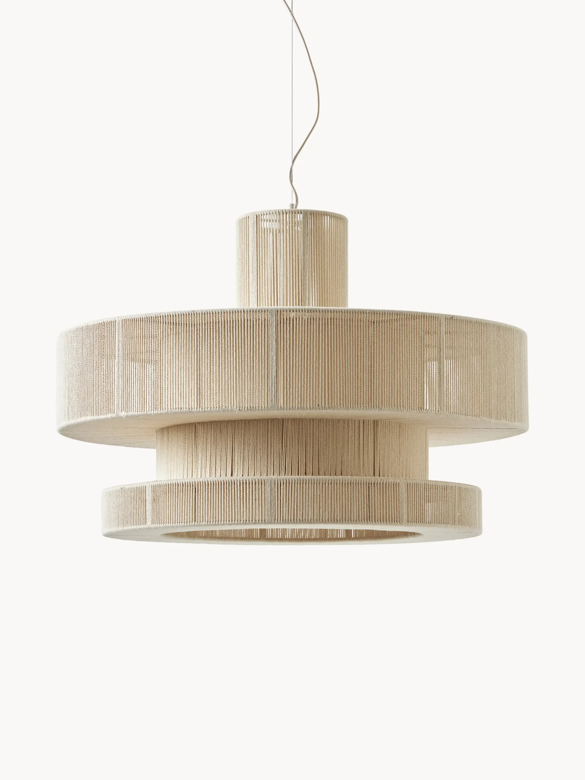 Lampada a sospensione grande in lino Lace