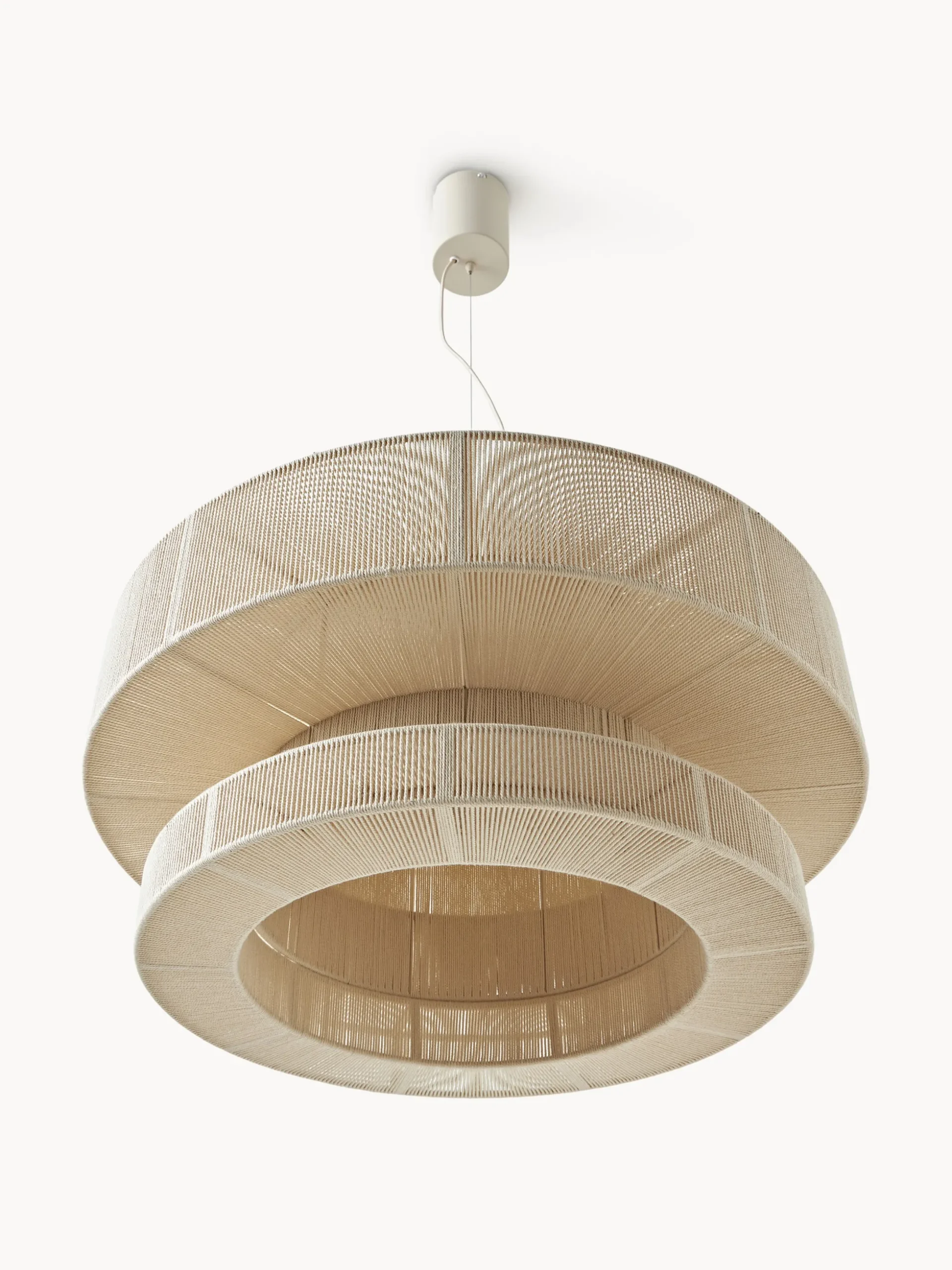 Lampada a sospensione grande in lino Lace