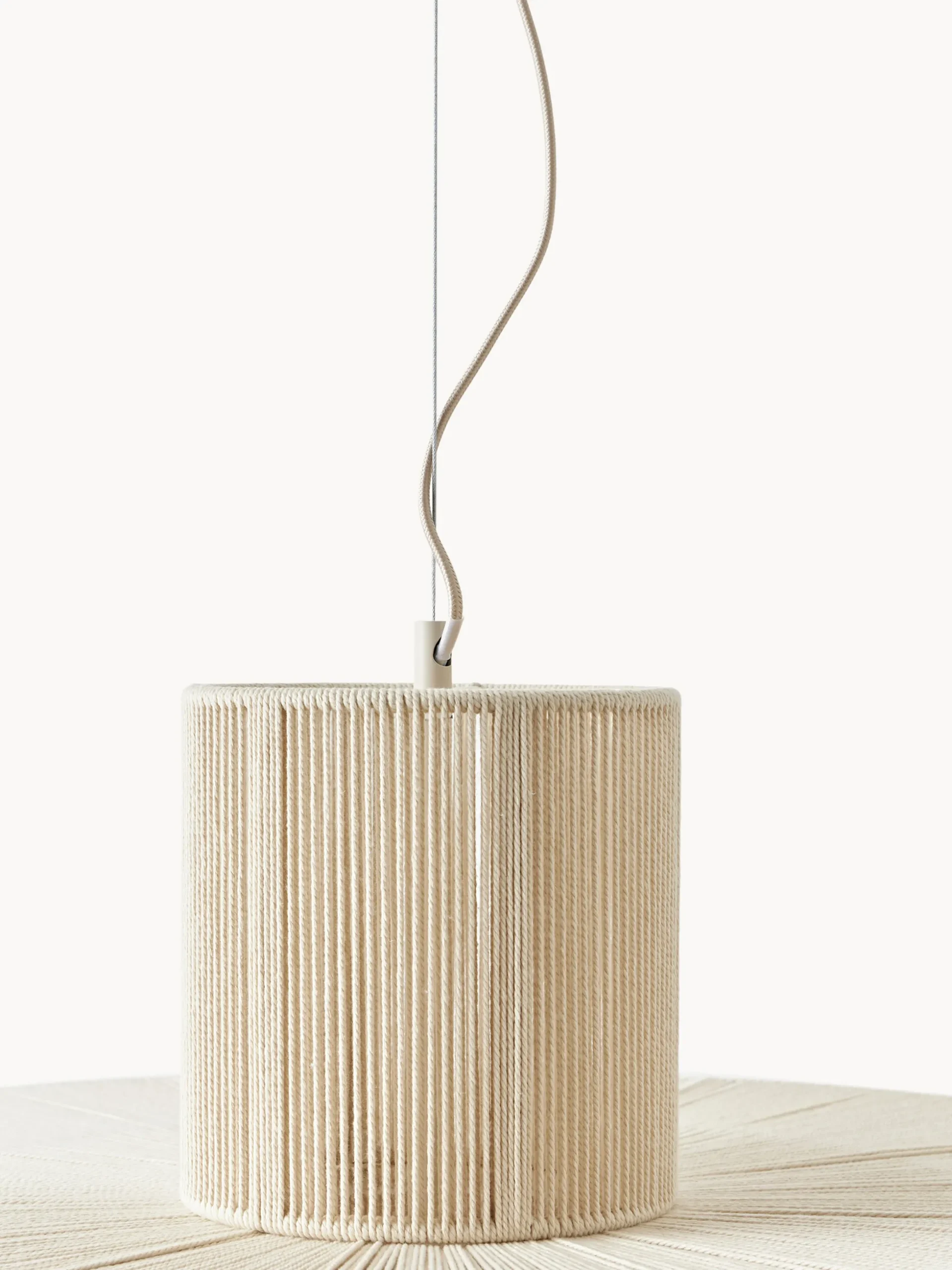 Lampada a sospensione grande in lino Lace