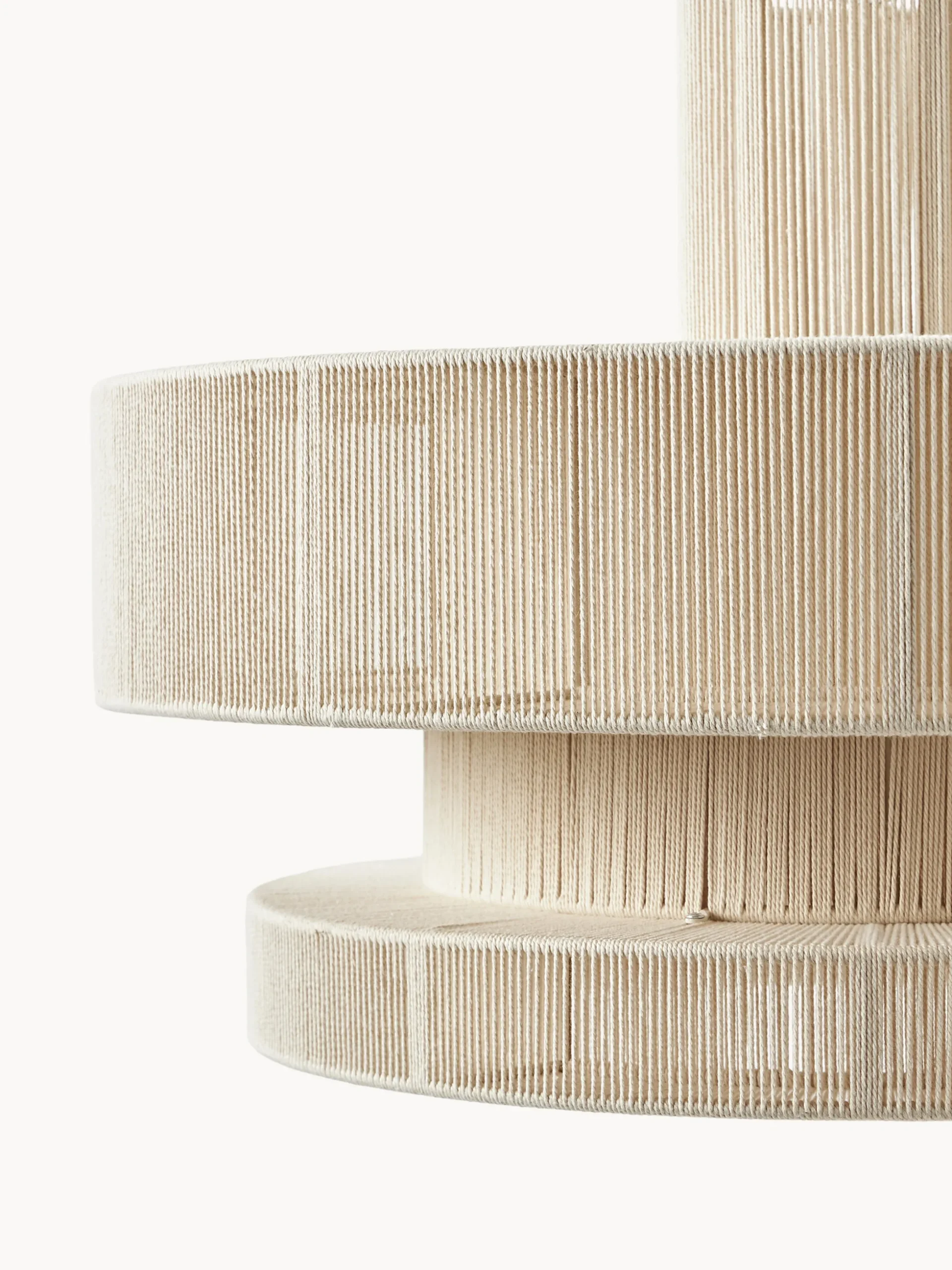 Lampada a sospensione grande in lino Lace
