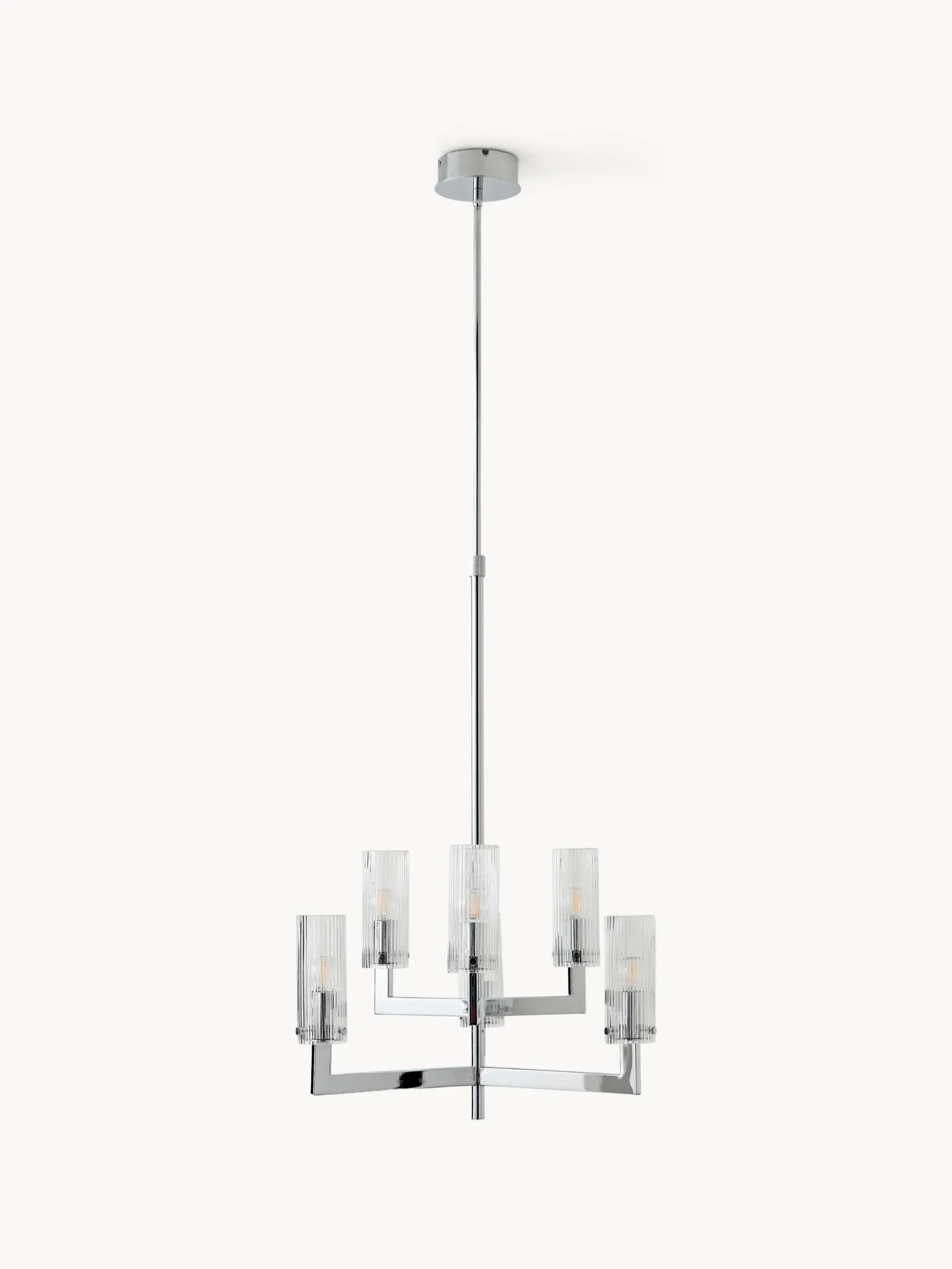 Lampada a sospensione in vetro millerighe Emmi