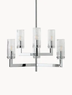 Lampada a sospensione in vetro millerighe Emmi