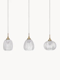Lampada a sospensione in vetro satinato Vario