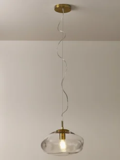 Lampada a sospensione in vetro Amora