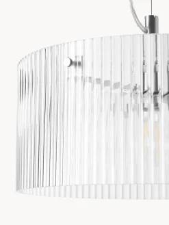 Lampada a sospensione in vetro scanalato Emmi