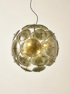 Lampada a sospensione in vetro Mireille
