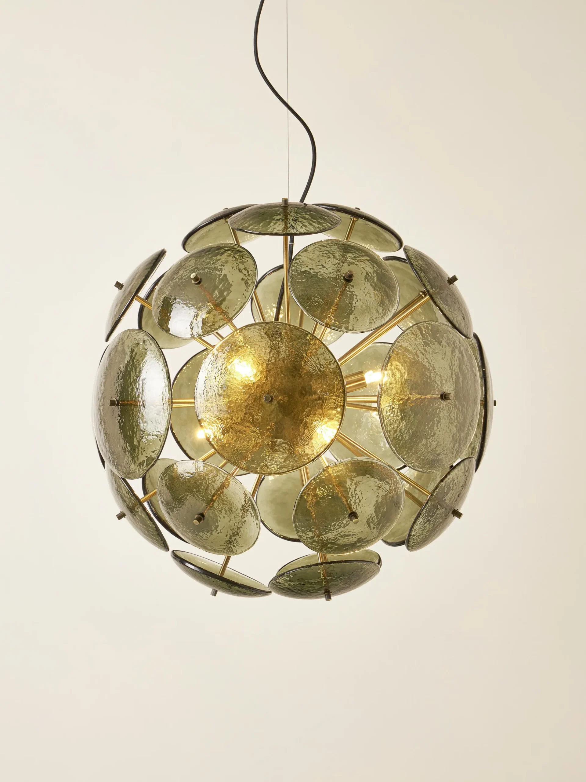 Lampada a sospensione in vetro Mireille