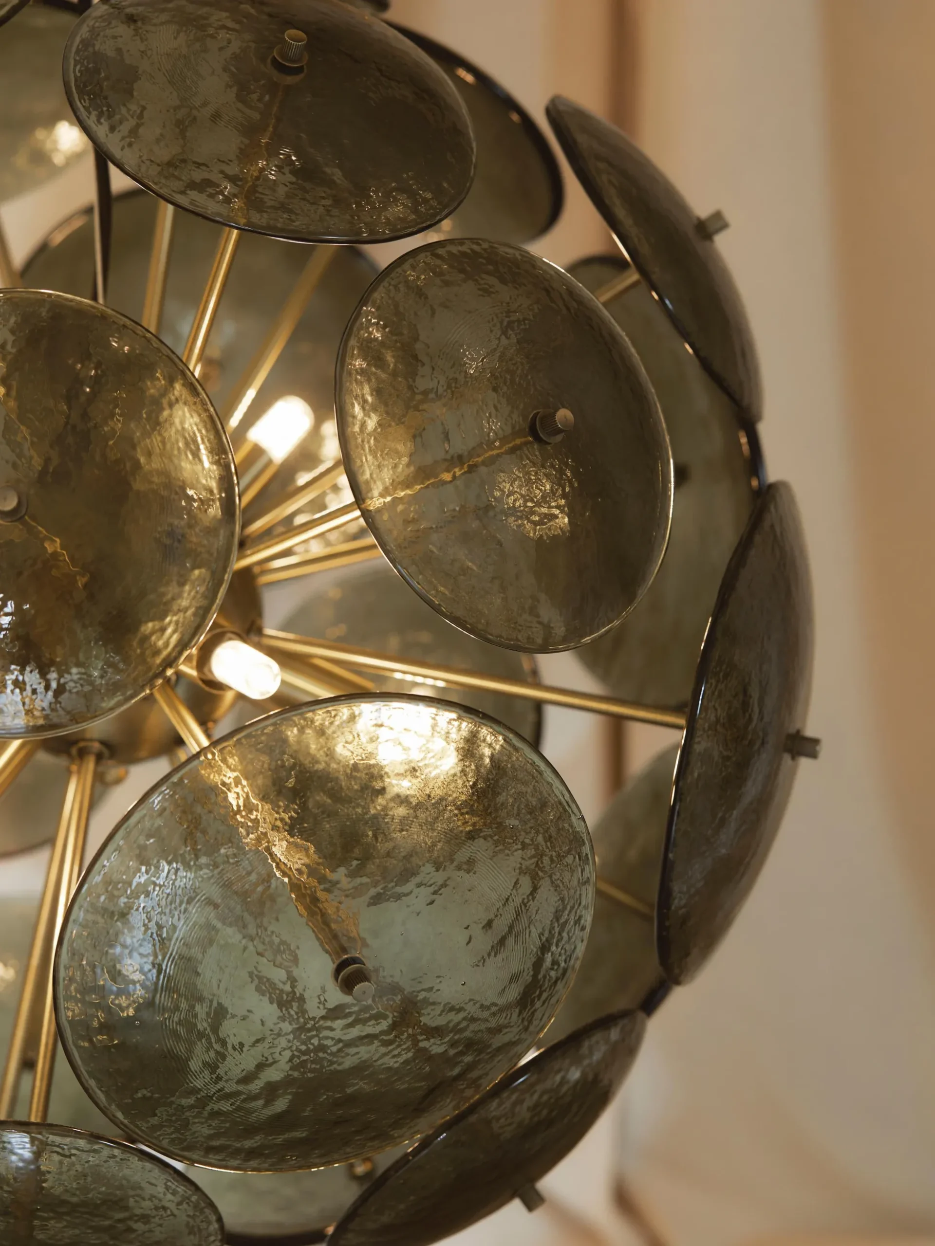 Lampada a sospensione in vetro Mireille