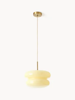 Lampada a sospensione in vetro opale Baya