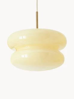 Lampada a sospensione in vetro opale Baya