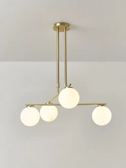 Lampada a sospensione in vetro opale Atlanta