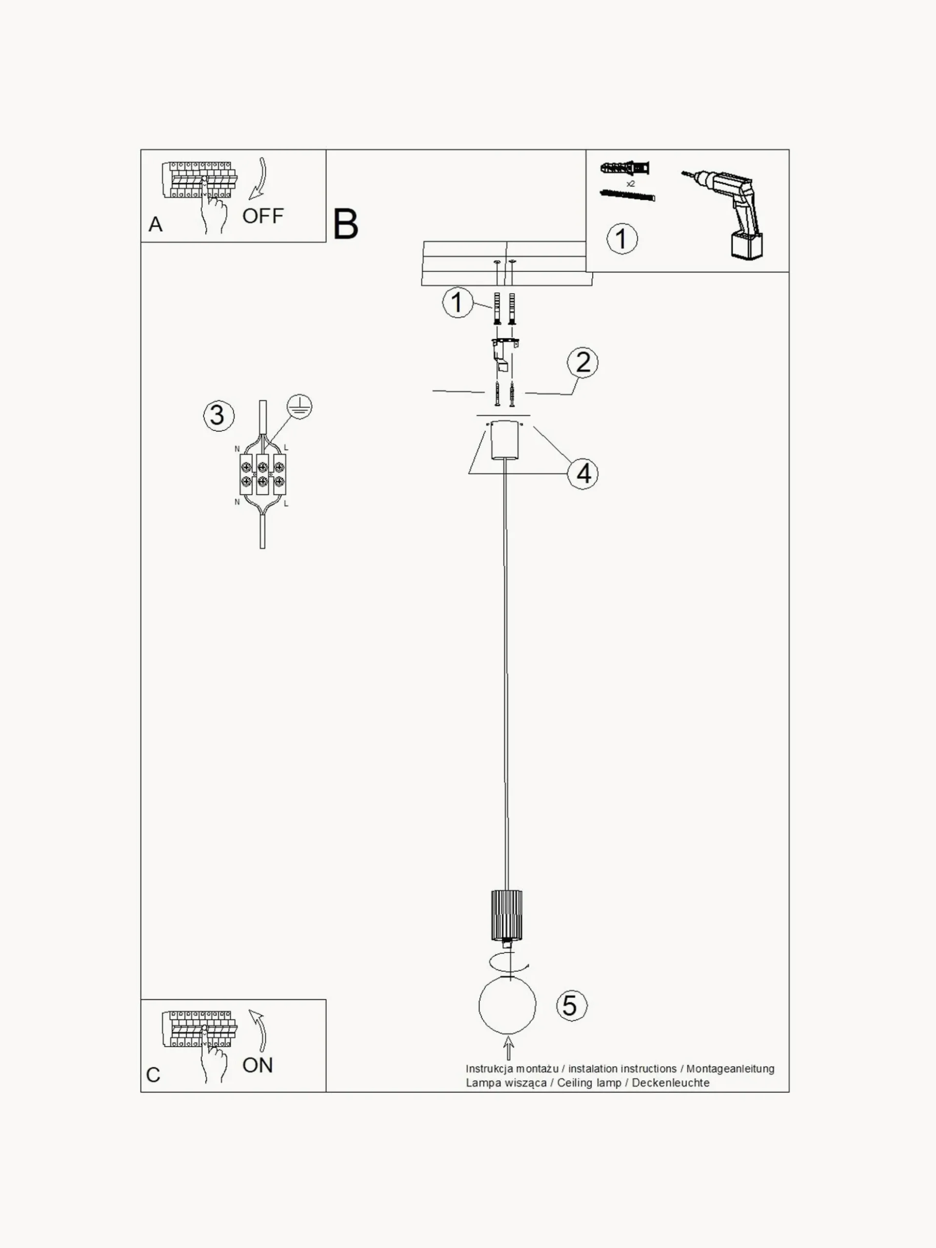 Lampada a sospensione Orbital 1
