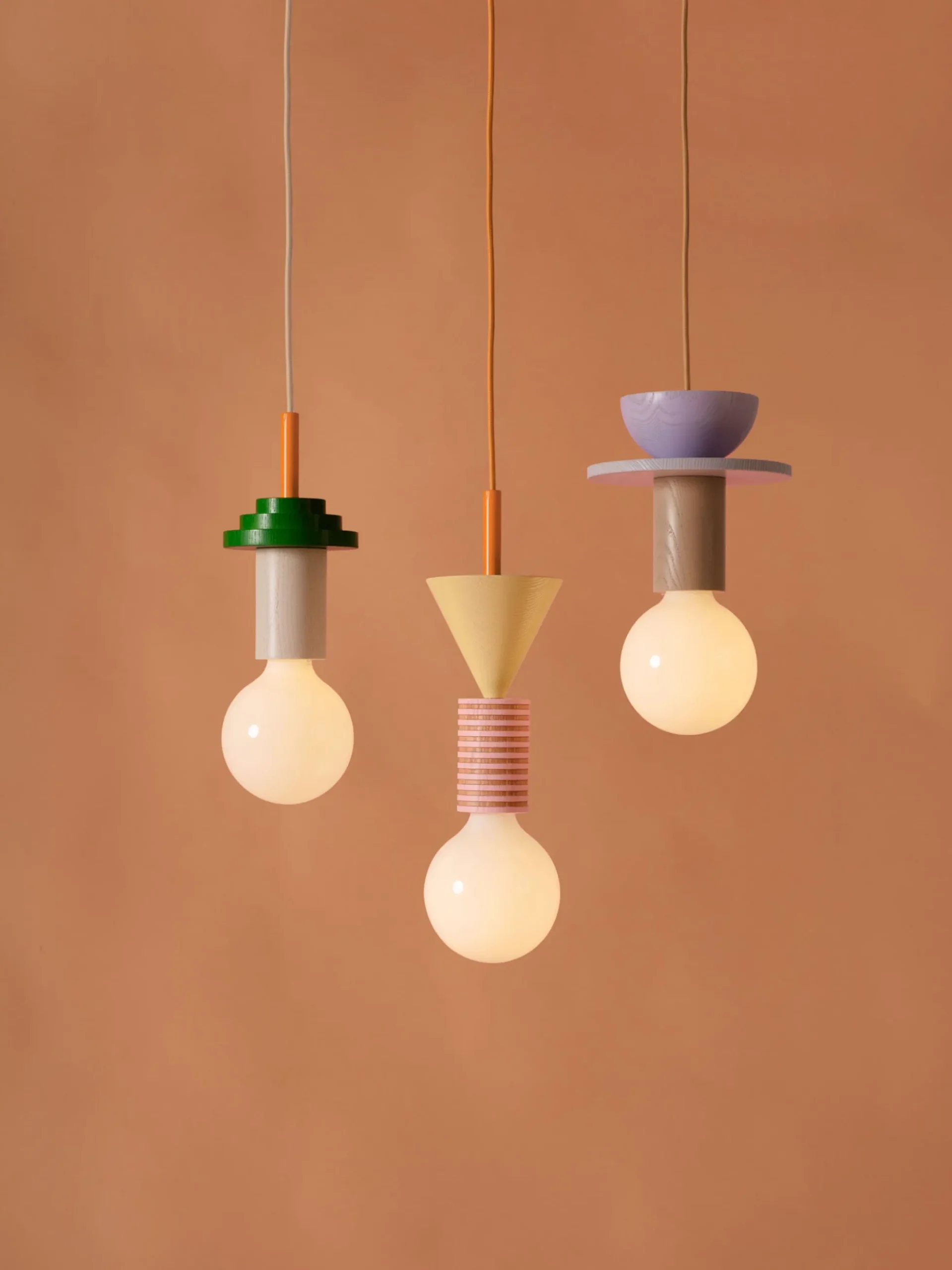Lampada a sospensione piccola con luce regolabile fatta a mano Junit
