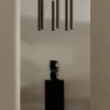 Lampada a sospensionepiccola con superficie rigata Tubulaire, alt. 48 cm