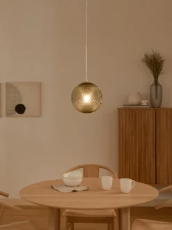 Lampada a sospensione piccola in vetro Lorna
