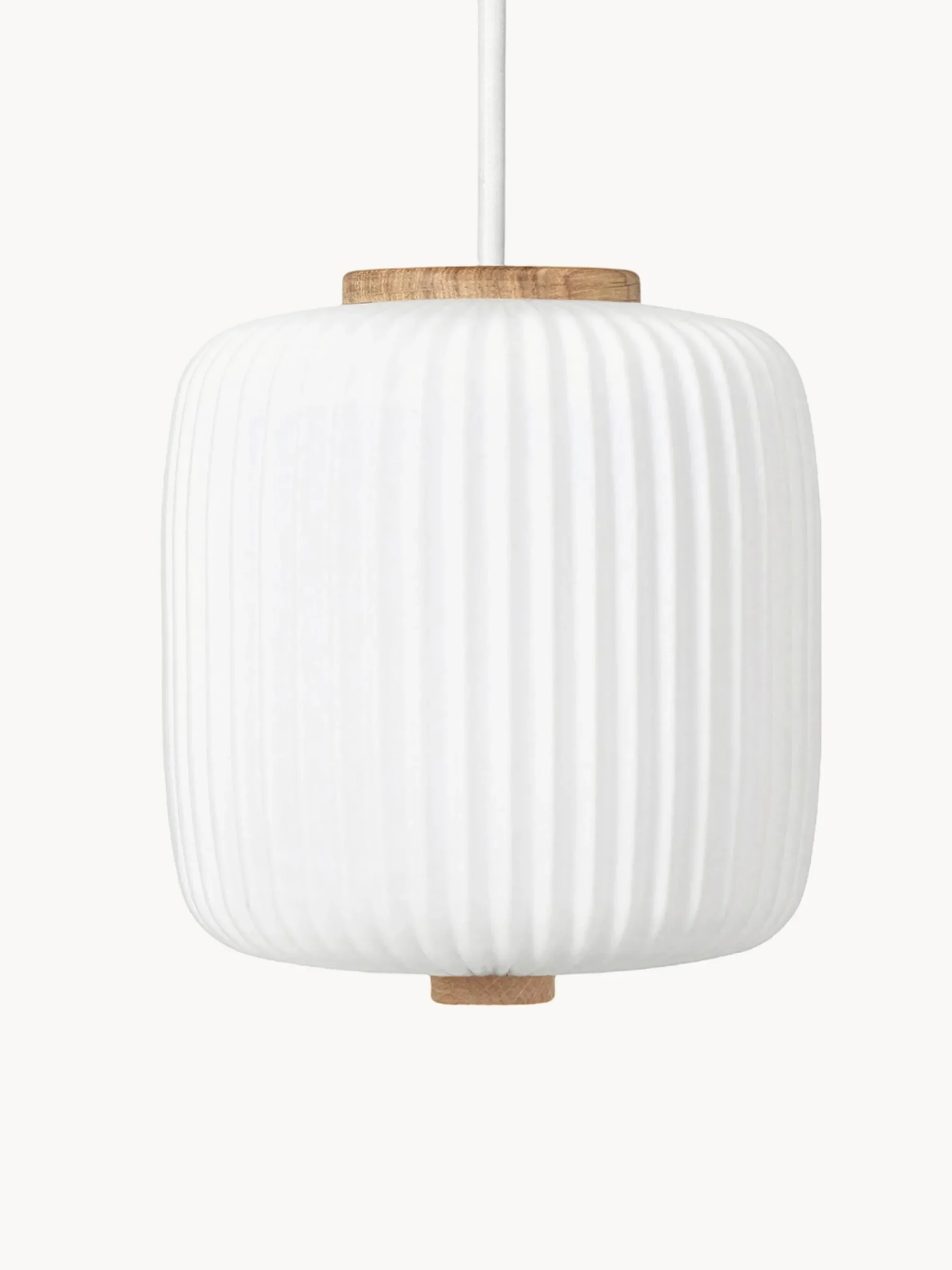 Lampada a sospensione piccola in vetro soffiato opale EK61