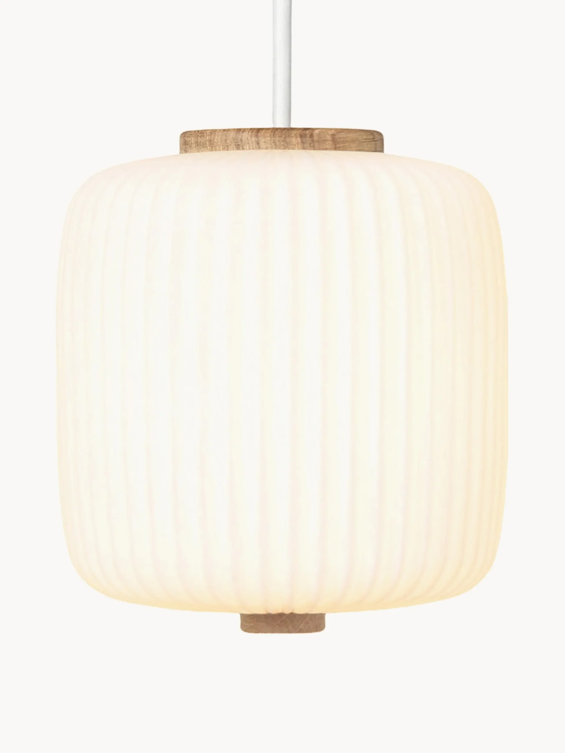 Lampada a sospensione piccola in vetro soffiato opale EK61
