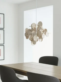 Lampada a sospensione piccola in legno Bau
