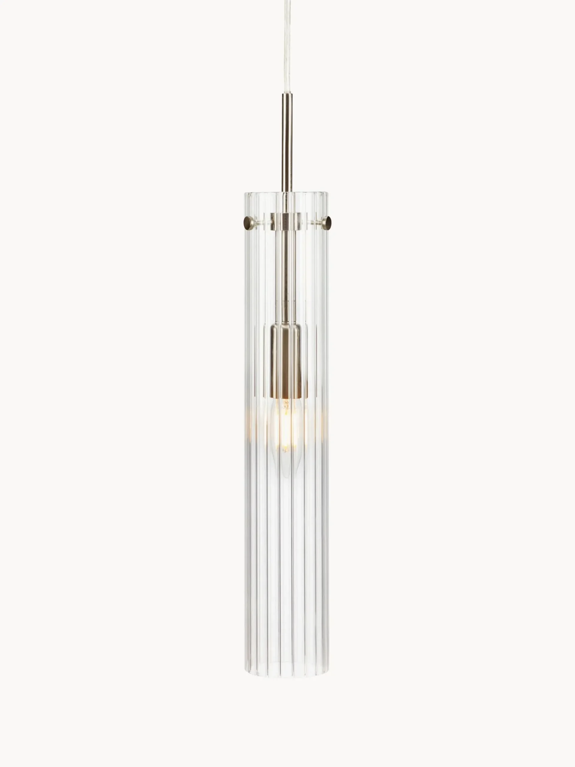 Lampada a sospensione piccola in vetro Tubo