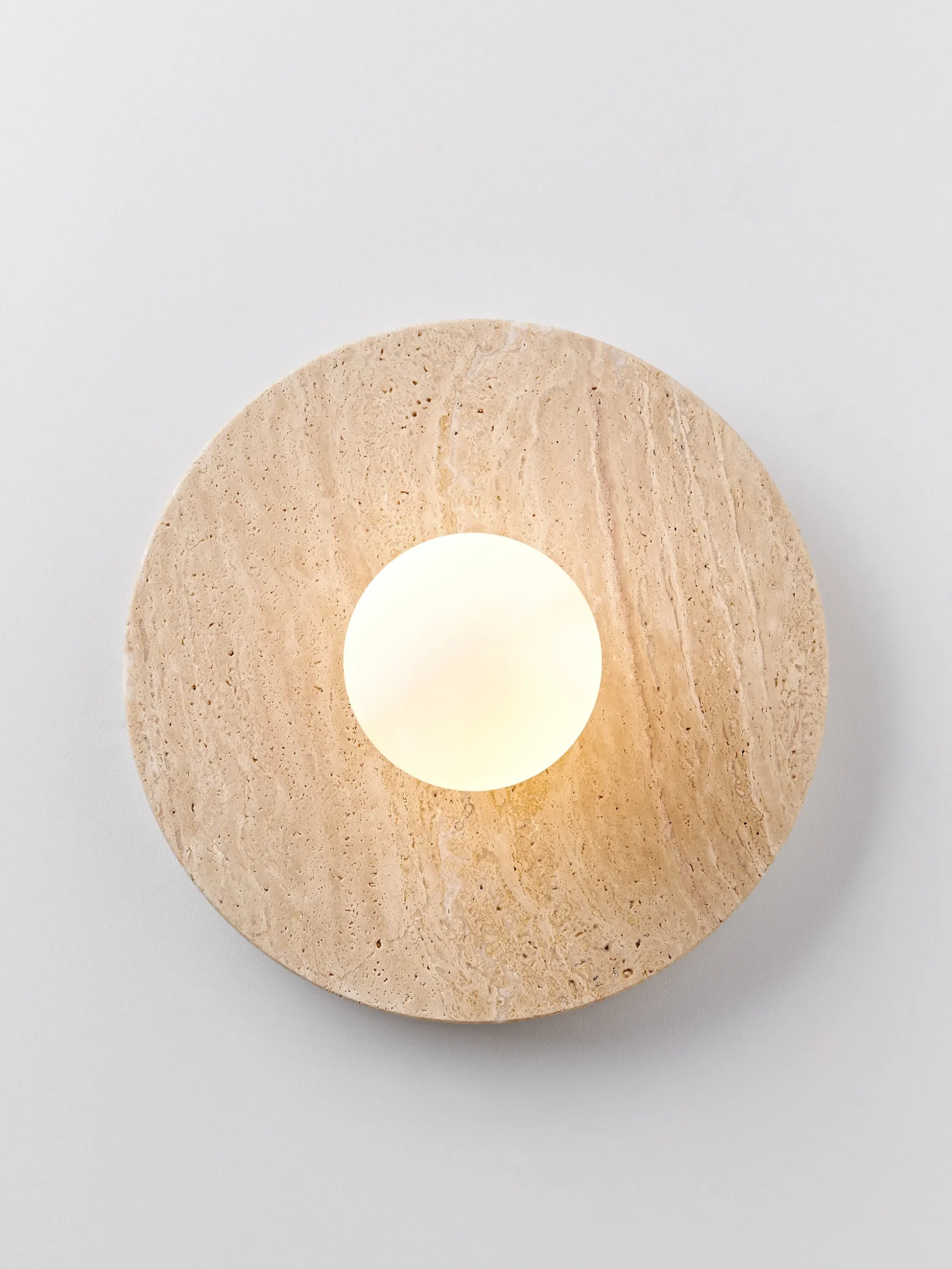 Lampada da parete e soffitto in travertino Cehlani