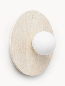 Lampada da parete e soffitto in travertino Cehlani