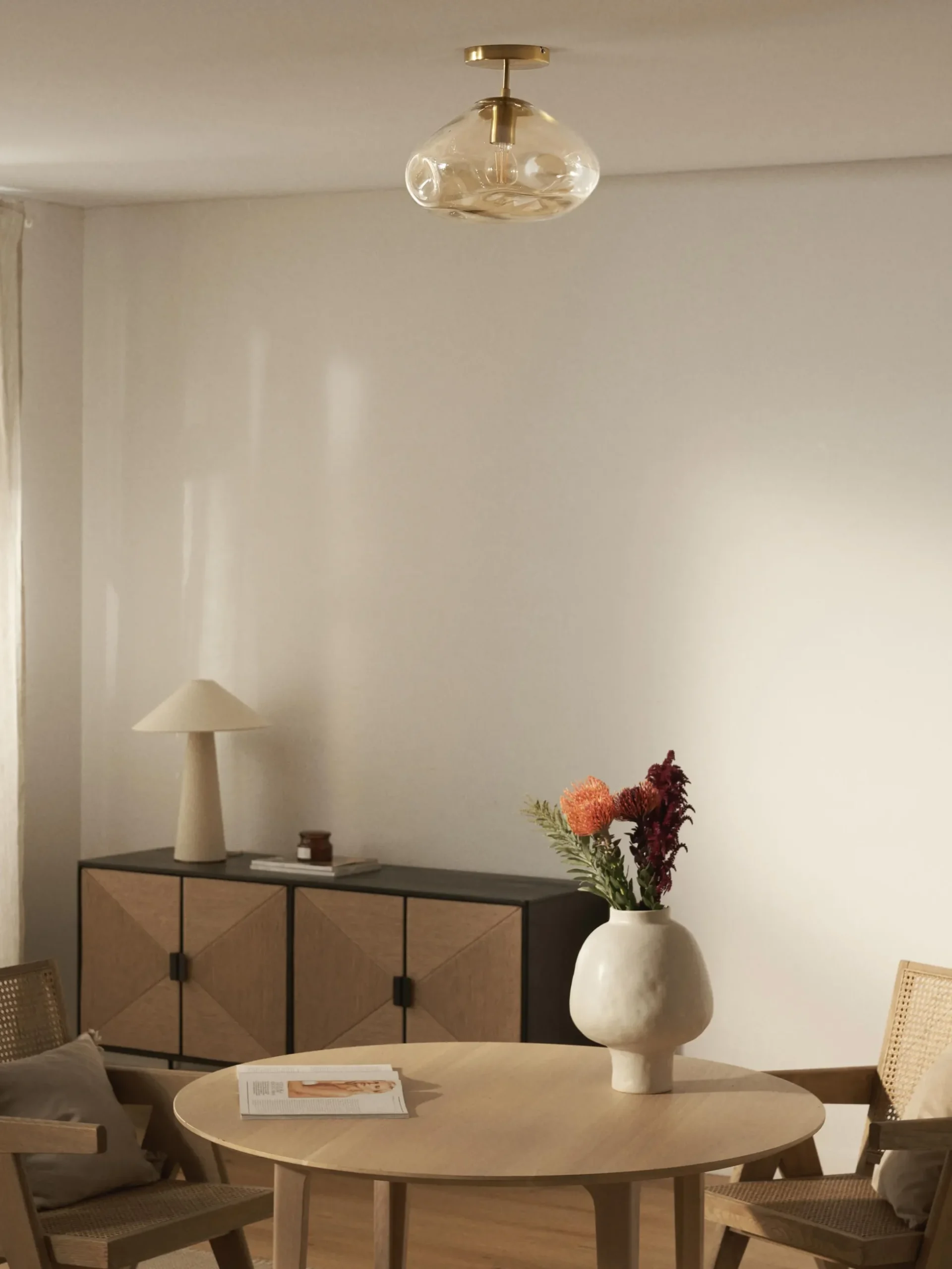 Lampada da soffito in vetro Amora