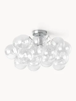 Lampada da soffitto a sfera in vetro Bubbles Chrome
