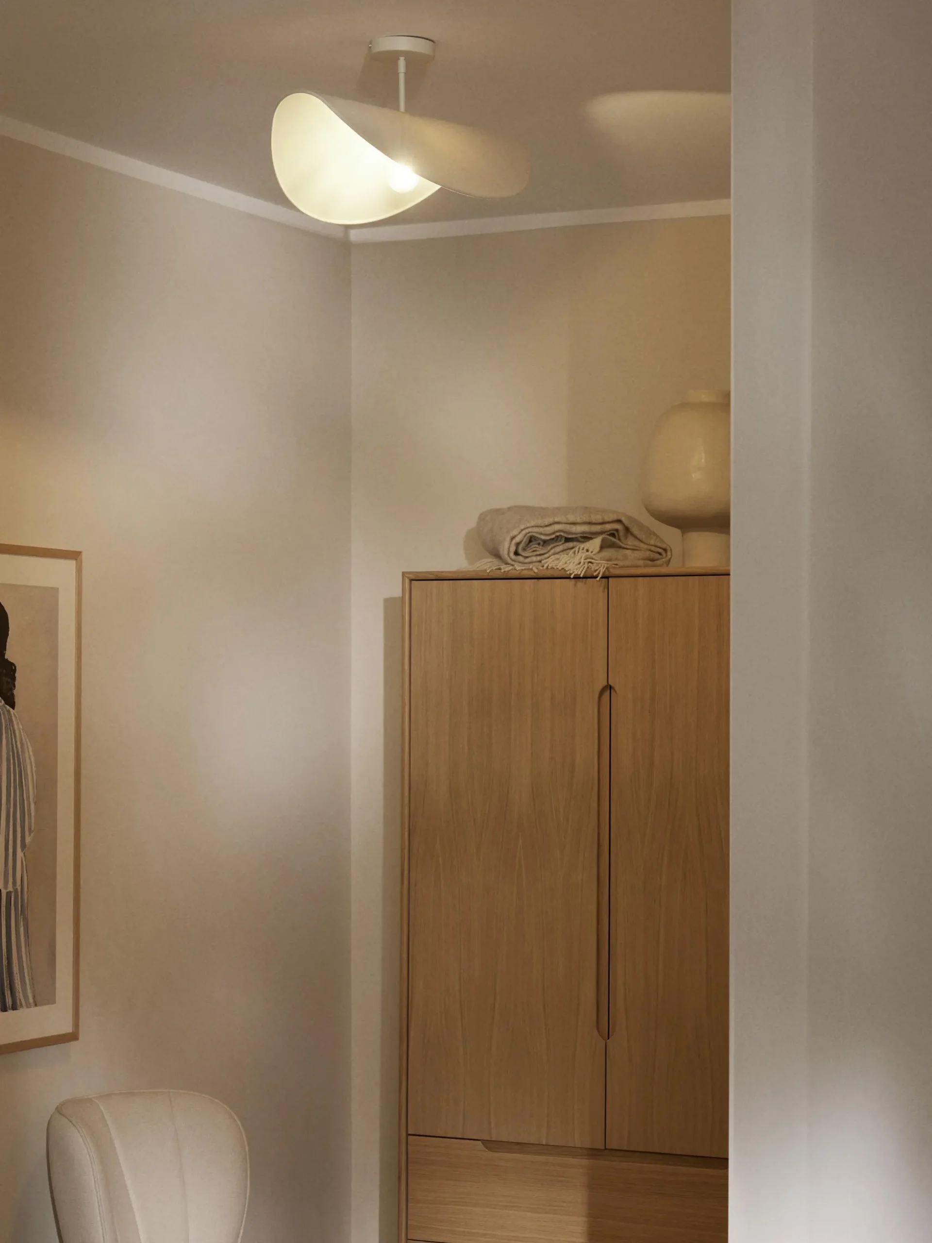 Lampada da soffitto di design in lino Kenzie