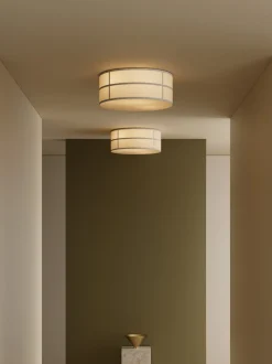 Lampada da soffitto in lino fatta a mano Hashira