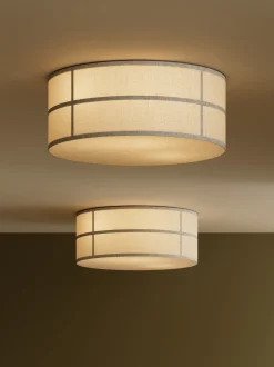 Lampada da soffitto in lino fatta a mano Hashira