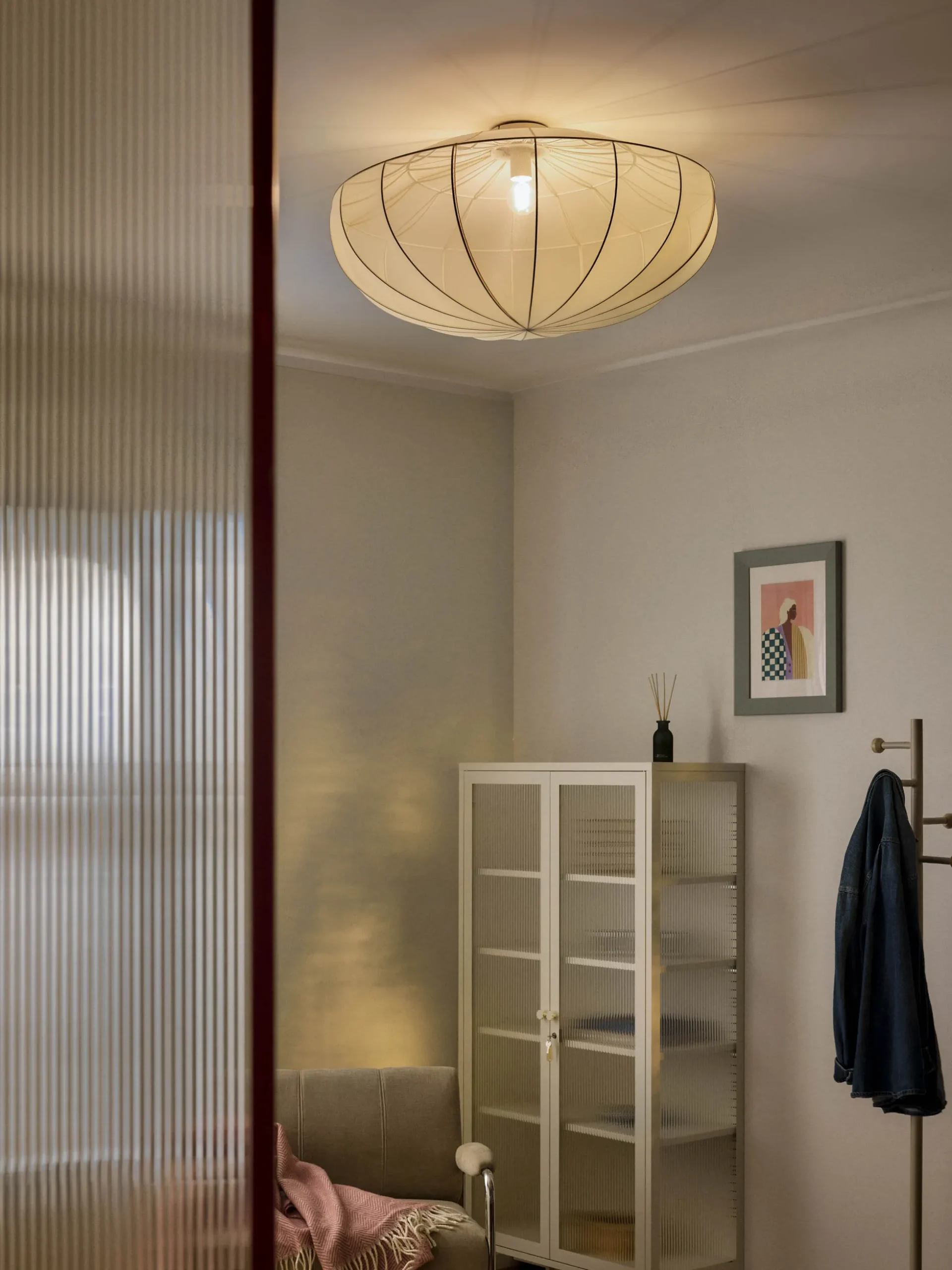 Lampada da soffitto in rete grande Beau