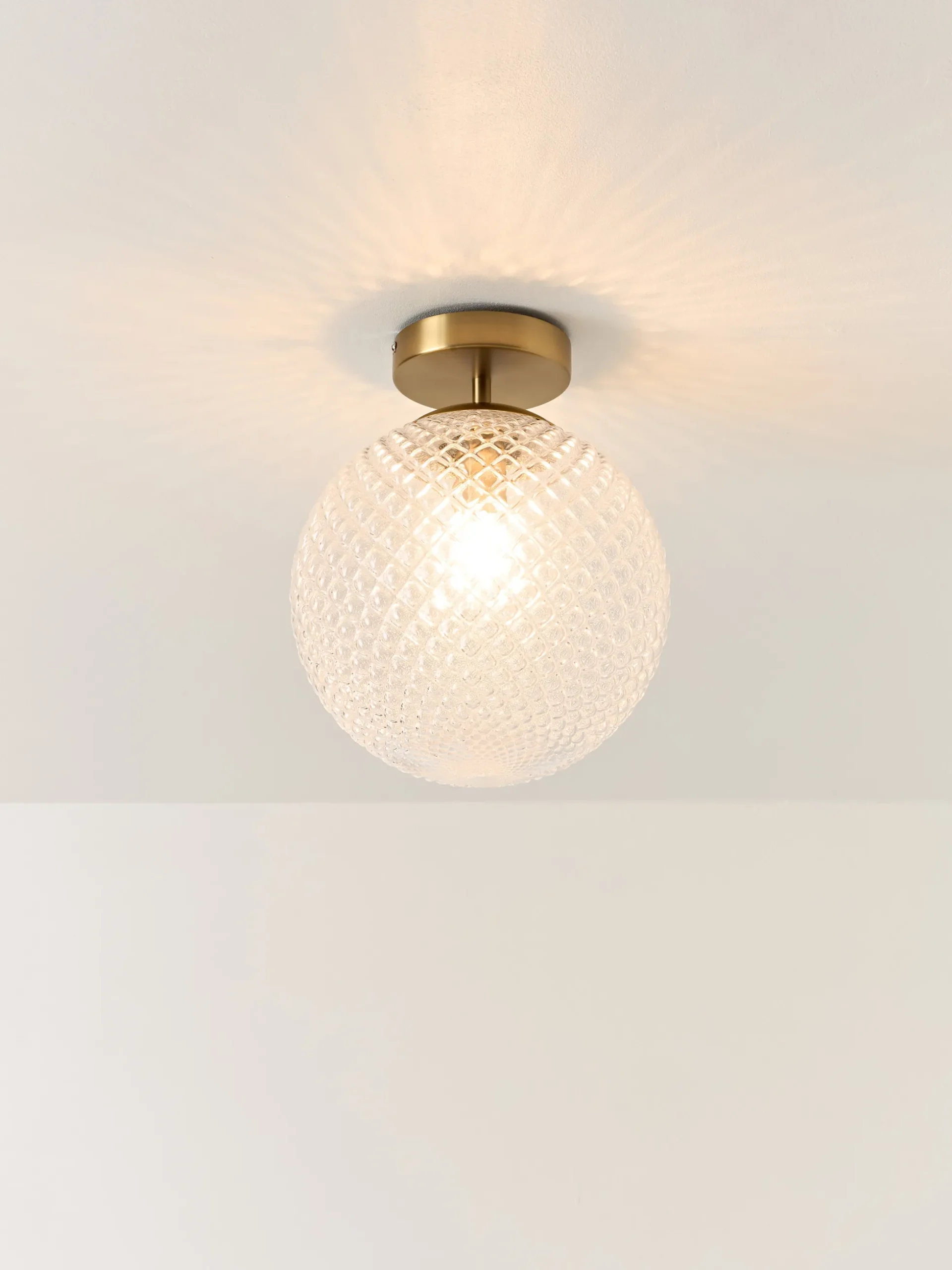 Lampada da soffitto piccola in vetro Lorna